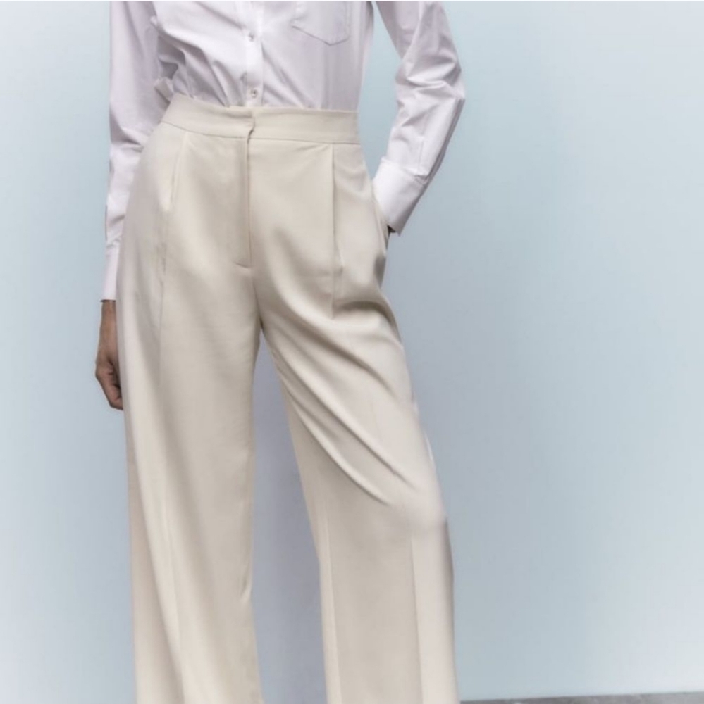 ZARA WIDE LEG MENSWEAR STYLE PANTS Size XS - Picture 9 of 12